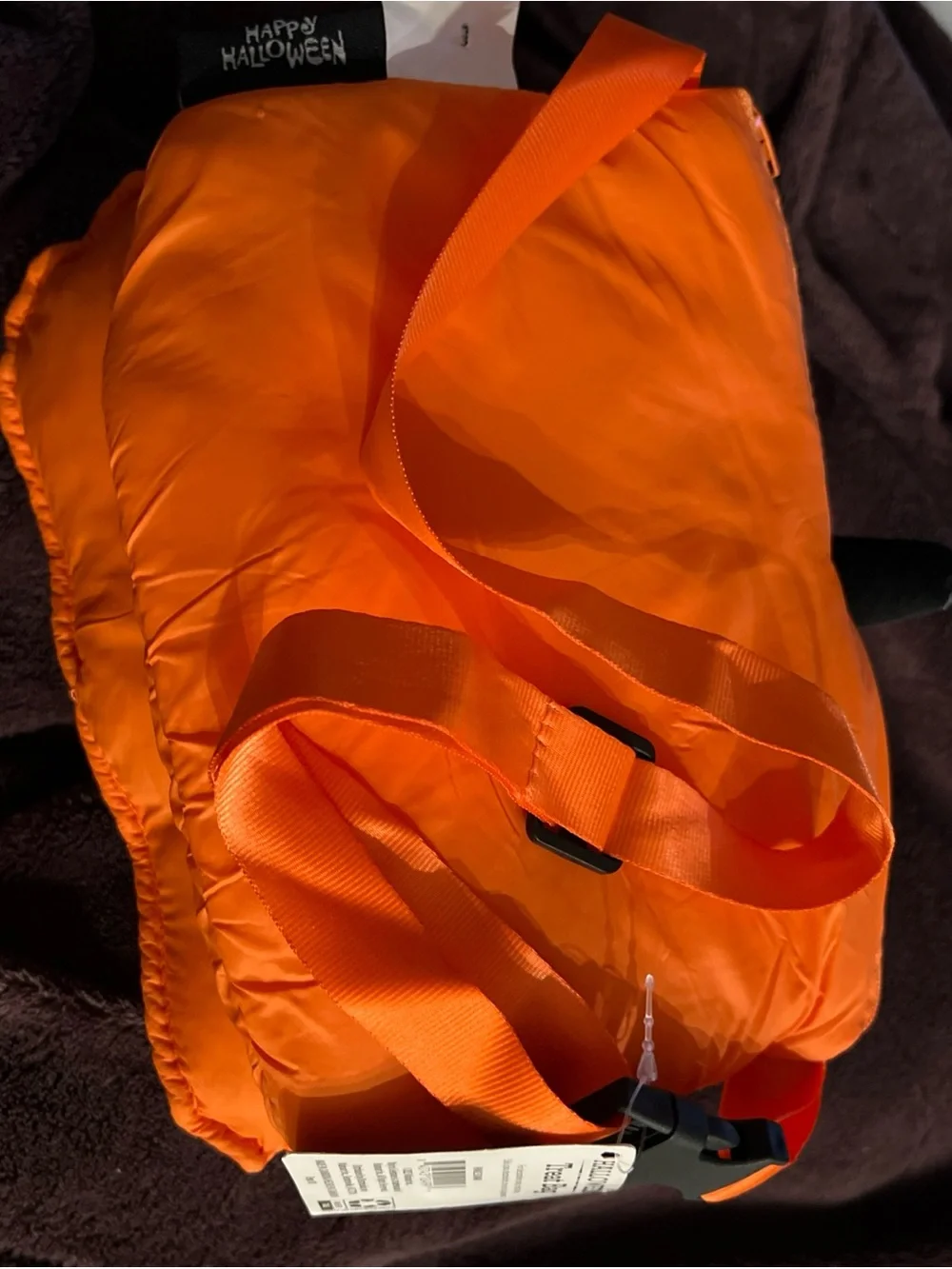 Plush Jack-o'-Lantern Zippered Treat Bag 10”x 8” Halloween Fanny Pack‎